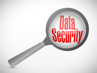 data security magnify glass illustration