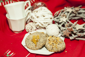 Buckwheat biscuits and dried fruit.