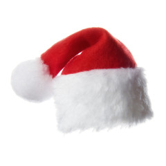 Christmas santa hat,  isolated on white background