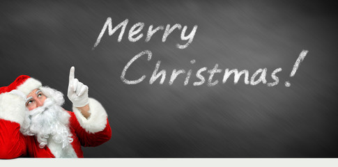 Leere Wand und Weihnachtsmann