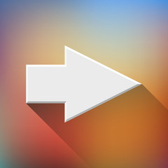 White Abstract Right Arrow Sign