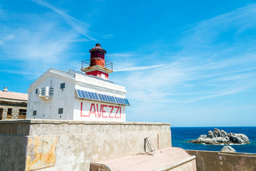 Lighthouse on the Lavezzi Island, Corsica France