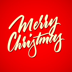Light Abstract Merry Christmas Lettering