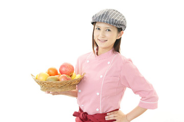 笑顔のウェイトレス