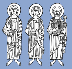 Saint figure. Vector illustration