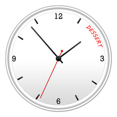 Time for Dessert White Wall Clock