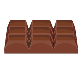 Chocolate bar on white background