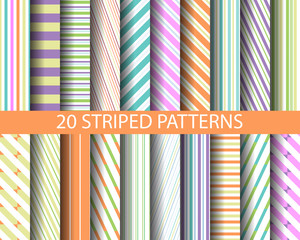 20 striped color  patterns