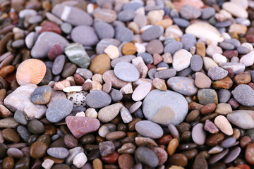 Sea stones as background
