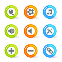 Gel Media Icons
