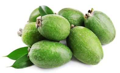 Feijoa isolated on white