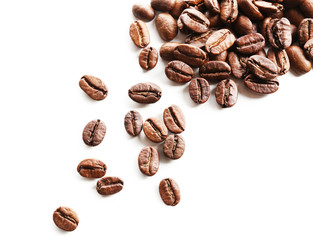 Coffee beans, isolated on white