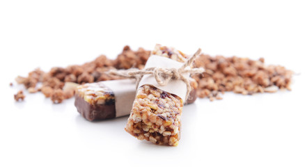 Granola isolated on white