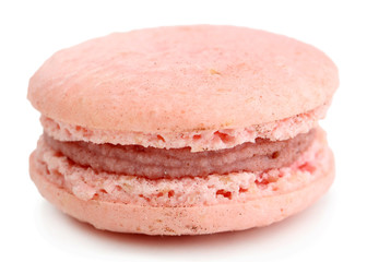 Gentle colorful macaroon isolated on white