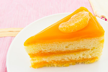 Oranges cake slice,fruit cake .