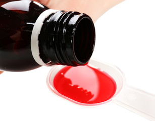 Cough syrup, close-up