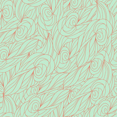 doodle seamless floral pattern hair