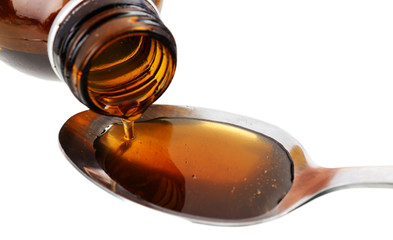 Cough syrup, close-up