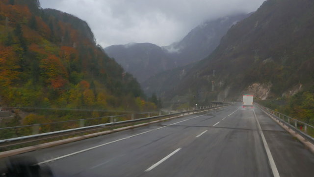 Truck on the road