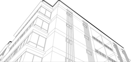 Obraz premium sketch design of buiding,vector