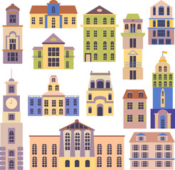 Naklejka premium set of city objects