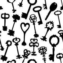 seamless pattern with different keys