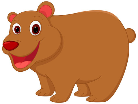 Happy bear cartoon