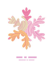 Vector doodle circle texture Christmas snowflake silhouette