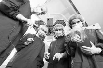 Group of surgeons