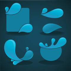 water stickers and symbols for your text