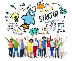 Start Up Business Ethnicity People Celebration Concept