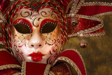 red carnival mask