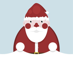 Santa Claus and white paper