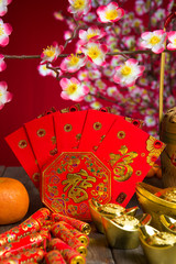 Fototapeta premium chinese new year decorations,generci chinese character symbolize