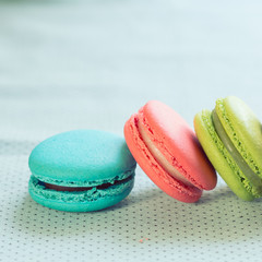 colorful macaron sweet tasty dessert