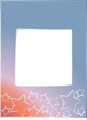 Rahmen Weihnachten blau Sterne