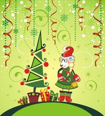 Funny santa sheep 2015