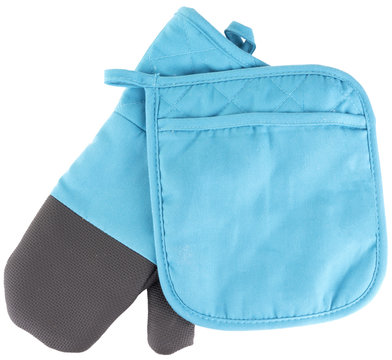 kitchen glove and towel isolated