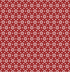 Fond Frise Motif Fleurs Composition en Rouge et Blanc
