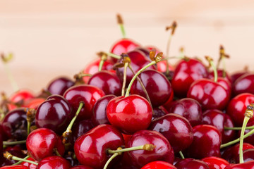 Cherries in closeup