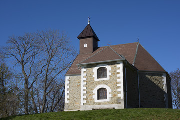 Fototapeta na wymiar chapel on top of the hill, medvednica