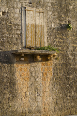 old wall and window in stari grad, hvar