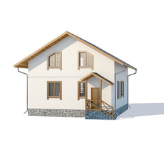 House on a white background