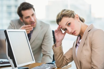 Businessman arguing with a colleague