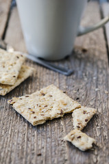 sweet desert on a wooden table