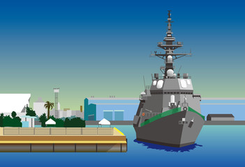 Fototapeta premium 護衛艦