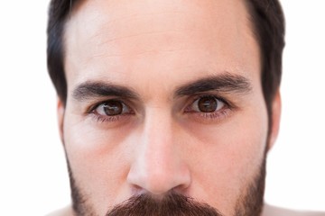 Obraz premium Close up of focused businessman