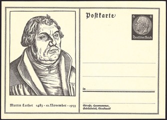 Martin Luther-theologian, politician - obrazy, fototapety, plakaty