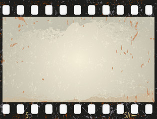Grunge film frame, vector - 74128880
