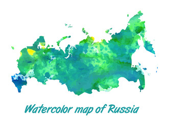 The contour map of the Russian Federation